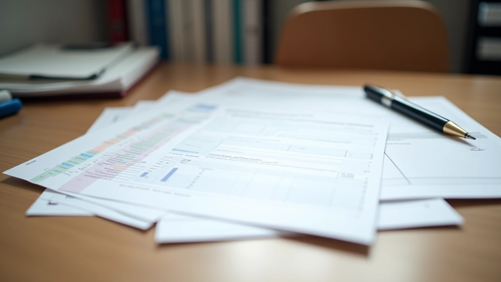 Deutsche Finanzdokumente und Steuererklärungsformulare auf dem Schreibtisch