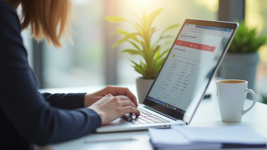 Banküberweisung am Laptop für Einkommensteuer-Vorauszahlungen